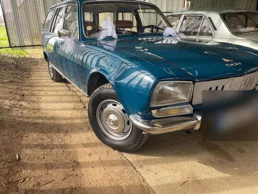 Peugeot 504 Break bleue, Années 70 · Break