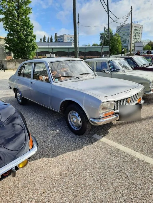 Peugeot 504 grise, Années 70 · Berline