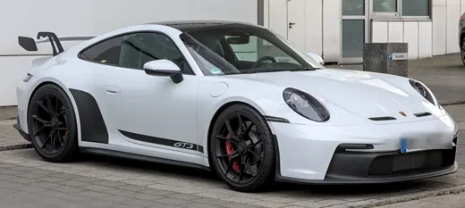 Porsche 911 GT3 blanche, Supercar moderne · Blanche